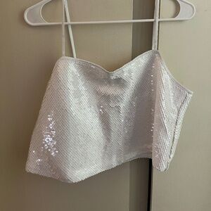 Sequin Squareneck Top